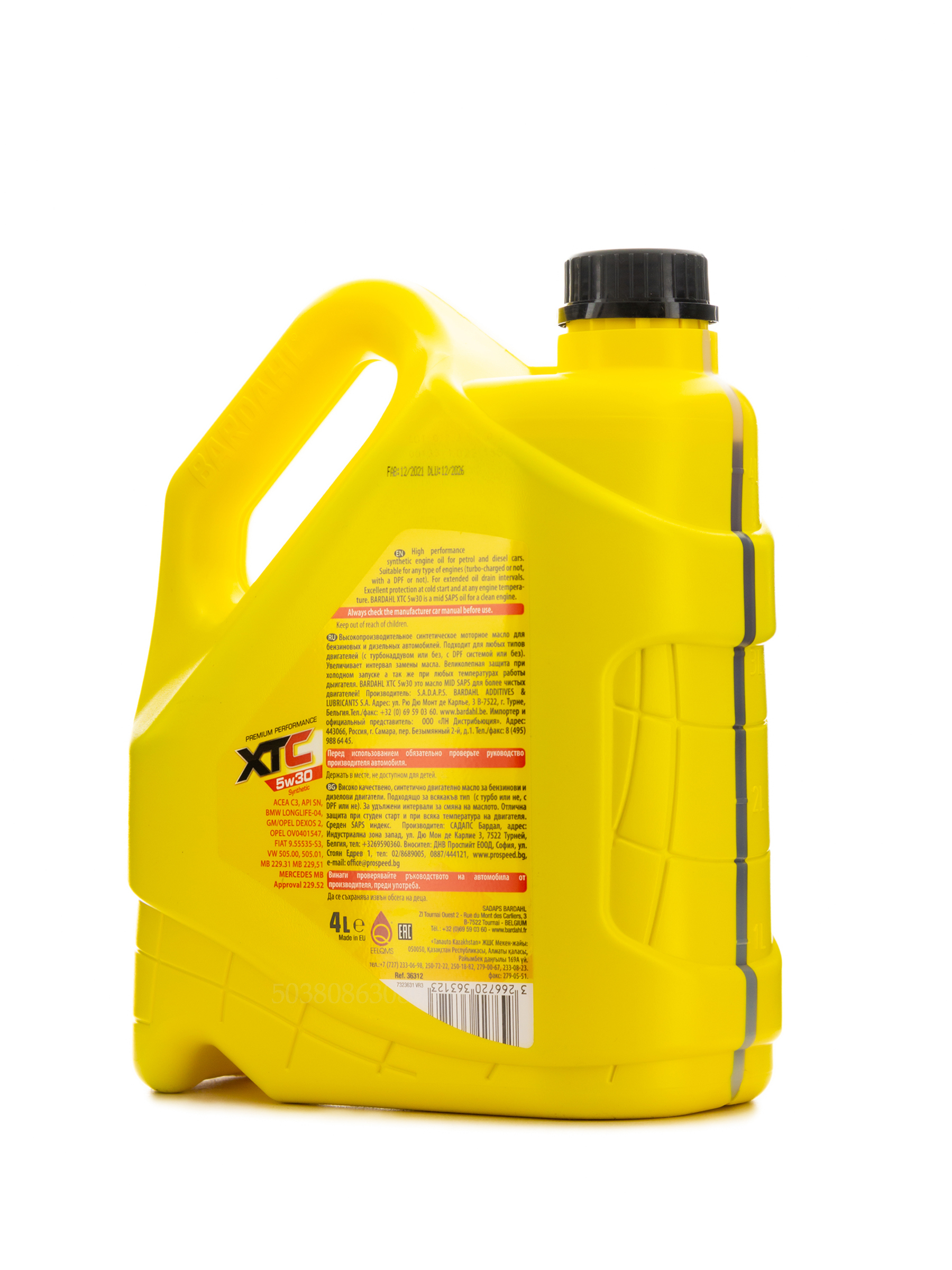 Oil Bardahl 5W30 XTC SN 4L Sint. Engine oil (36312)